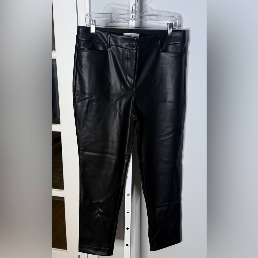 Black Faux Leather Pants NWT